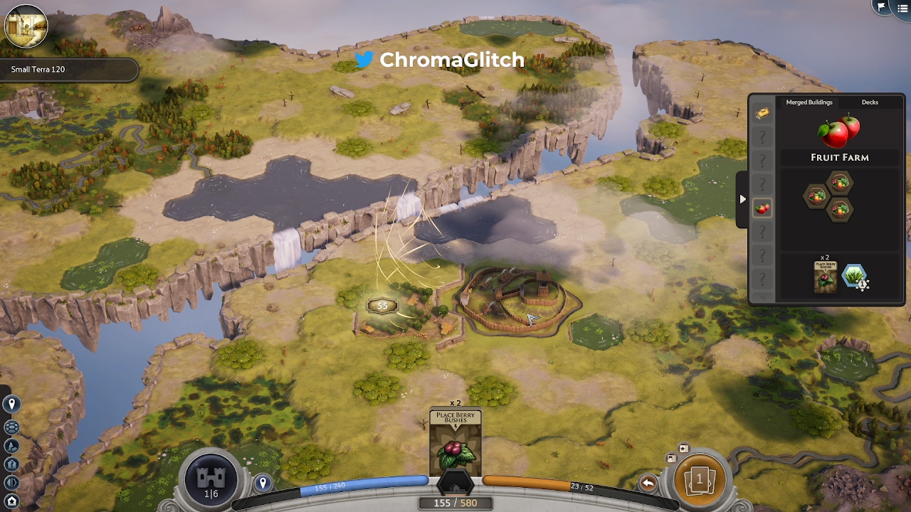 Screenshot of gameplay in the single player mode of TerraScape.