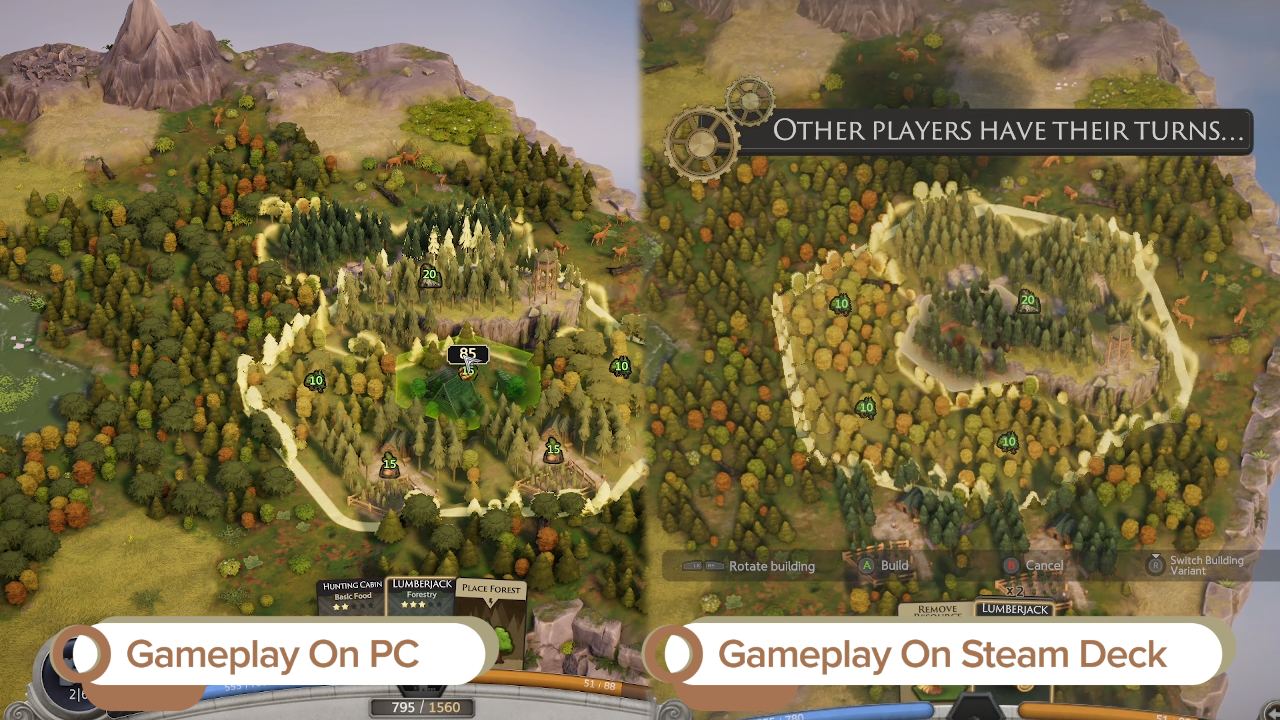 Screenshot of TerraScape gameplay on the PC and on the Steam Deck