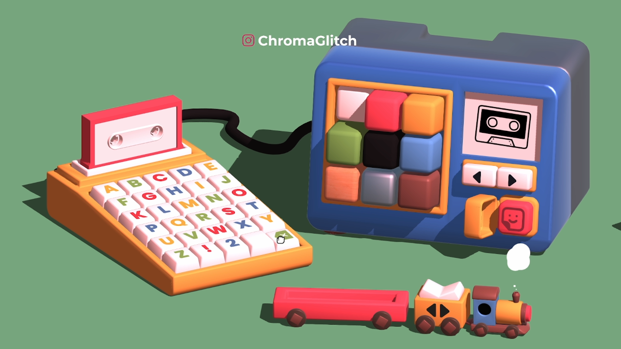 Screenshot of cassete maker in oddada video game