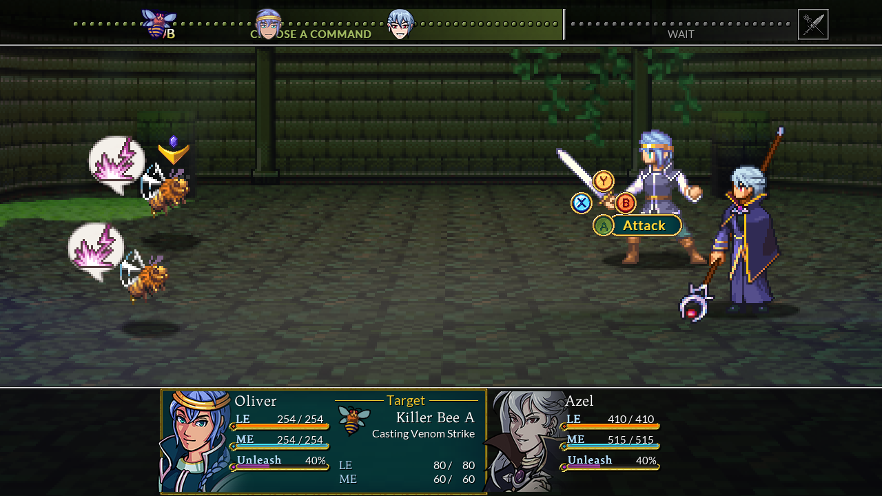 Screenshot of combat in legends of astravia video game.