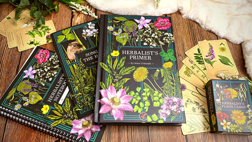 herbalist's primer, herbalist's notebook, herbalist's flash cards, song of the hedge adventure.